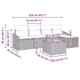 Conjunto de sofá de jardín 6 pcs Gris claro Poliratán