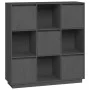 Aparador alto de madera maciza de pino gris 110,5x35x117 cm de vidaXL, Aparadores - Ref: Foro24-814371, Precio: 127,86 €, Des...