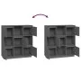 Aparador alto de madera maciza de pino gris 110,5x35x117 cm de vidaXL, Aparadores - Ref: Foro24-814371, Precio: 127,86 €, Des...