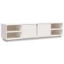 Mueble de TV madera maciza de pino blanco 156x40x40 cm de vidaXL, Muebles TV - Ref: Foro24-814455, Precio: 118,51 €, Descuent...