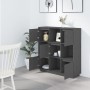 Hohes Sideboard aus massivem grauem Kiefernholz, 110,5 x 35 x 117 cm von vidaXL, Sideboards - Ref: Foro24-814371, Preis: 129,...