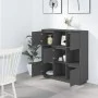 Hohes Sideboard aus massivem grauem Kiefernholz, 110,5 x 35 x 117 cm von vidaXL, Sideboards - Ref: Foro24-814371, Preis: 127,...