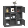 Tall sideboard in solid gray pine wood 110.5x35x117 cm by vidaXL, Sideboards - Ref: Foro24-814371, Price: 129,25 €, Discount: %