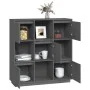 Tall sideboard in solid gray pine wood 110.5x35x117 cm by vidaXL, Sideboards - Ref: Foro24-814371, Price: 127,87 €, Discount: %