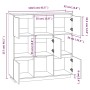 Hohes Sideboard aus massivem grauem Kiefernholz, 110,5 x 35 x 117 cm von vidaXL, Sideboards - Ref: Foro24-814371, Preis: 129,...
