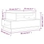 Couchtisch Massivholz Kiefer weiß 80x55x40,5 cm von vidaXL, Couchtisch - Ref: Foro24-814515, Preis: 92,24 €, Rabatt: %
