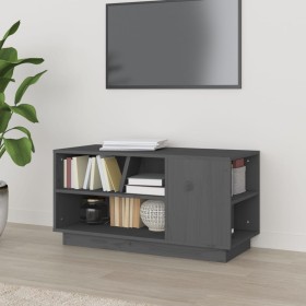 TV-Ständer aus massivem Kiefernholz grau 80x35x40,5 cm von vidaXL, TV-Möbel - Ref: Foro24-814406, Preis: 51,95 €, Rabatt: %