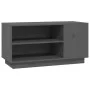 TV-Ständer aus massivem Kiefernholz grau 80x35x40,5 cm von vidaXL, TV-Möbel - Ref: Foro24-814406, Preis: 51,95 €, Rabatt: %