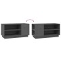 TV-Ständer aus massivem Kiefernholz grau 80x35x40,5 cm von vidaXL, TV-Möbel - Ref: Foro24-814406, Preis: 51,95 €, Rabatt: %