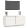 TV-Schrank aus massivem weißem Kiefernholz 80x35x40,5 cm von vidaXL, TV-Möbel - Ref: Foro24-814470, Preis: 53,43 €, Rabatt: %
