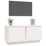 TV-Schrank aus massivem weißem Kiefernholz 80x35x40,5 cm von vidaXL, TV-Möbel - Ref: Foro24-814470, Preis: 53,78 €, Rabatt: %