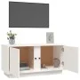 TV cabinet solid white pine wood 80x35x40.5 cm by vidaXL, TV Furniture - Ref: Foro24-814470, Price: 53,43 €, Discount: %