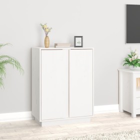 Anrichte aus weißem Kiefer-Massivholz 60x35x80 cm von vidaXL, Sideboards - Ref: Foro24-814490, Preis: 90,76 €, Rabatt: %