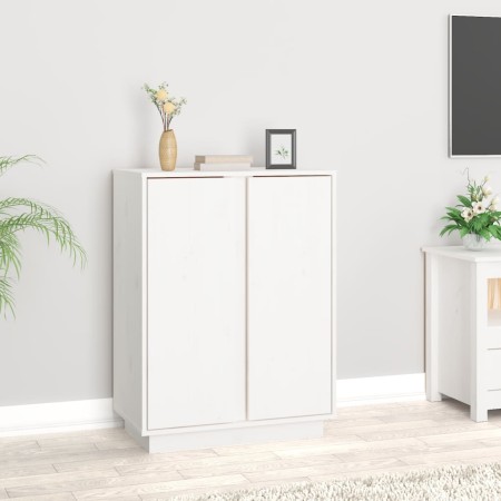 Anrichte aus weißem Kiefer-Massivholz 60x35x80 cm von vidaXL, Sideboards - Ref: Foro24-814490, Preis: 90,76 €, Rabatt: %