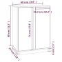 Anrichte aus weißem Kiefer-Massivholz 60x35x80 cm von vidaXL, Sideboards - Ref: Foro24-814490, Preis: 89,65 €, Rabatt: %