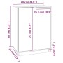 Anrichte aus weißem Kiefer-Massivholz 60x35x80 cm von vidaXL, Sideboards - Ref: Foro24-814490, Preis: 90,76 €, Rabatt: %
