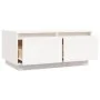 Couchtisch aus massivem weißem Kiefernholz, 80 x 50 x 35 cm von vidaXL, Couchtisch - Ref: Foro24-814440, Preis: 84,94 €, Raba...