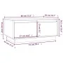 Couchtisch aus massivem weißem Kiefernholz, 80 x 50 x 35 cm von vidaXL, Couchtisch - Ref: Foro24-814440, Preis: 84,94 €, Raba...