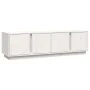Massiver TV-Schrank aus weißem Kiefernholz, 140 x 40 x 40 cm von vidaXL, TV-Möbel - Ref: Foro24-814460, Preis: 127,29 €, Raba...