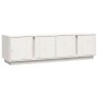Massiver TV-Schrank aus weißem Kiefernholz, 140 x 40 x 40 cm von vidaXL, TV-Möbel - Ref: Foro24-814460, Preis: 129,65 €, Raba...