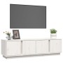 Massiver TV-Schrank aus weißem Kiefernholz, 140 x 40 x 40 cm von vidaXL, TV-Möbel - Ref: Foro24-814460, Preis: 129,65 €, Raba...