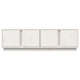 Massiver TV-Schrank aus weißem Kiefernholz, 140 x 40 x 40 cm von vidaXL, TV-Möbel - Ref: Foro24-814460, Preis: 129,65 €, Raba...