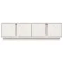 Mueble de TV madera maciza de pino blanco 140x40x40 cm de vidaXL, Muebles TV - Ref: Foro24-814460, Precio: 127,18 €, Descuent...