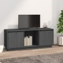 Grauer TV-Schrank aus massivem Kiefernholz, 110,5 x 35 x 44 cm von vidaXL, TV-Möbel - Ref: Foro24-814341, Preis: 80,59 €, Rab...