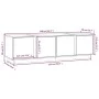 Massiver TV-Schrank aus weißem Kiefernholz, 140 x 40 x 40 cm von vidaXL, TV-Möbel - Ref: Foro24-814460, Preis: 127,29 €, Raba...