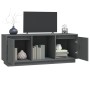 Grauer TV-Schrank aus massivem Kiefernholz, 110,5 x 35 x 44 cm von vidaXL, TV-Möbel - Ref: Foro24-814341, Preis: 80,59 €, Rab...
