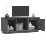 Grauer TV-Schrank aus massivem Kiefernholz, 110,5 x 35 x 44 cm von vidaXL, TV-Möbel - Ref: Foro24-814341, Preis: 79,53 €, Rab...