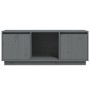 Grauer TV-Schrank aus massivem Kiefernholz, 110,5 x 35 x 44 cm von vidaXL, TV-Möbel - Ref: Foro24-814341, Preis: 80,59 €, Rab...