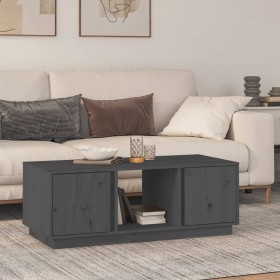 Couchtisch aus massivem grauem Kiefernholz, 110 x 50 x 40 cm von vidaXL, Couchtisch - Ref: Foro24-814426, Preis: 82,03 €, Rab...