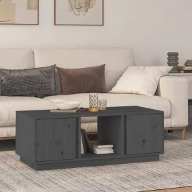 Couchtisch aus massivem grauem Kiefernholz, 110 x 50 x 40 cm von vidaXL, Couchtisch - Ref: Foro24-814426, Preis: 82,03 €, Rab...