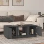 Couchtisch aus massivem grauem Kiefernholz, 110 x 50 x 40 cm von vidaXL, Couchtisch - Ref: Foro24-814426, Preis: 82,03 €, Rab...
