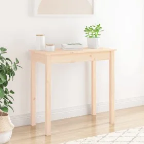 Solid pine wood console table 80x40x75 cm by vidaXL, Side tables - Ref: Foro24-814244, Price: 49,67 €, Discount: %