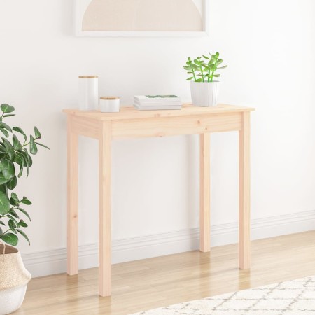 Solid pine wood console table 80x40x75 cm by vidaXL, Side tables - Ref: Foro24-814244, Price: 51,52 €, Discount: %