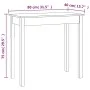 Solid pine wood console table 80x40x75 cm by vidaXL, Side tables - Ref: Foro24-814244, Price: 49,67 €, Discount: %