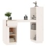 Schreibtisch aus massivem weißem Kiefernholz, 110 x 53 x 117 cm von vidaXL, Schreibtische - Ref: Foro24-814510, Preis: 189,59...