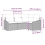 Conjunto de sofá de jardín 4 pcs Negro Poliratán