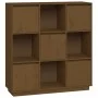 High sideboard solid honey brown pine wood 110.5x35x117 cm by vidaXL, Sideboards - Ref: Foro24-814372, Price: 109,37 €, Disco...