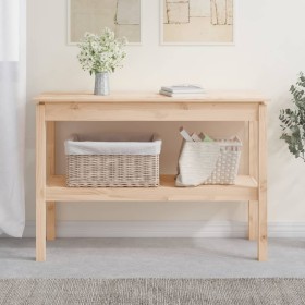 Konsolentisch aus massivem Kiefernholz, 110 x 40 x 75 cm von vidaXL, Seitentische - Ref: Foro24-814299, Preis: 90,97 €, Rabat...