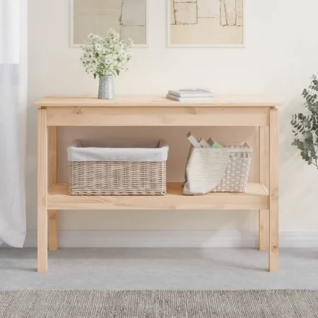 Solid pine wood console table 110x40x75 cm by vidaXL, Side tables - Ref: Foro24-814299, Price: 88,52 €, Discount: %