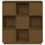 High sideboard solid honey brown pine wood 110.5x35x117 cm by vidaXL, Sideboards - Ref: Foro24-814372, Price: 109,37 €, Disco...