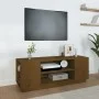 TV-Ständer aus massivem Kiefernholz honigbraun 110x35x40,5 cm von vidaXL, TV-Möbel - Ref: Foro24-814412, Preis: 66,99 €, Raba...