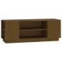 TV-Ständer aus massivem Kiefernholz honigbraun 110x35x40,5 cm von vidaXL, TV-Möbel - Ref: Foro24-814412, Preis: 66,99 €, Raba...