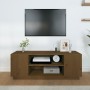 TV-Ständer aus massivem Kiefernholz honigbraun 110x35x40,5 cm von vidaXL, TV-Möbel - Ref: Foro24-814412, Preis: 66,99 €, Raba...