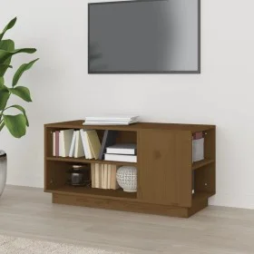 TV-Schrank aus massivem Kiefernholz, honigbraun, 80 x 35 x 40,5 cm von vidaXL, TV-Möbel - Ref: Foro24-814407, Preis: 51,95 €,...