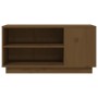 TV-Schrank aus massivem Kiefernholz, honigbraun, 80 x 35 x 40,5 cm von vidaXL, TV-Möbel - Ref: Foro24-814407, Preis: 51,95 €,...