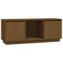TV-Ständer aus massivem Kiefernholz honigbraun 110,5x35x44 cm von vidaXL, TV-Möbel - Ref: Foro24-814342, Preis: 60,09 €, Raba...